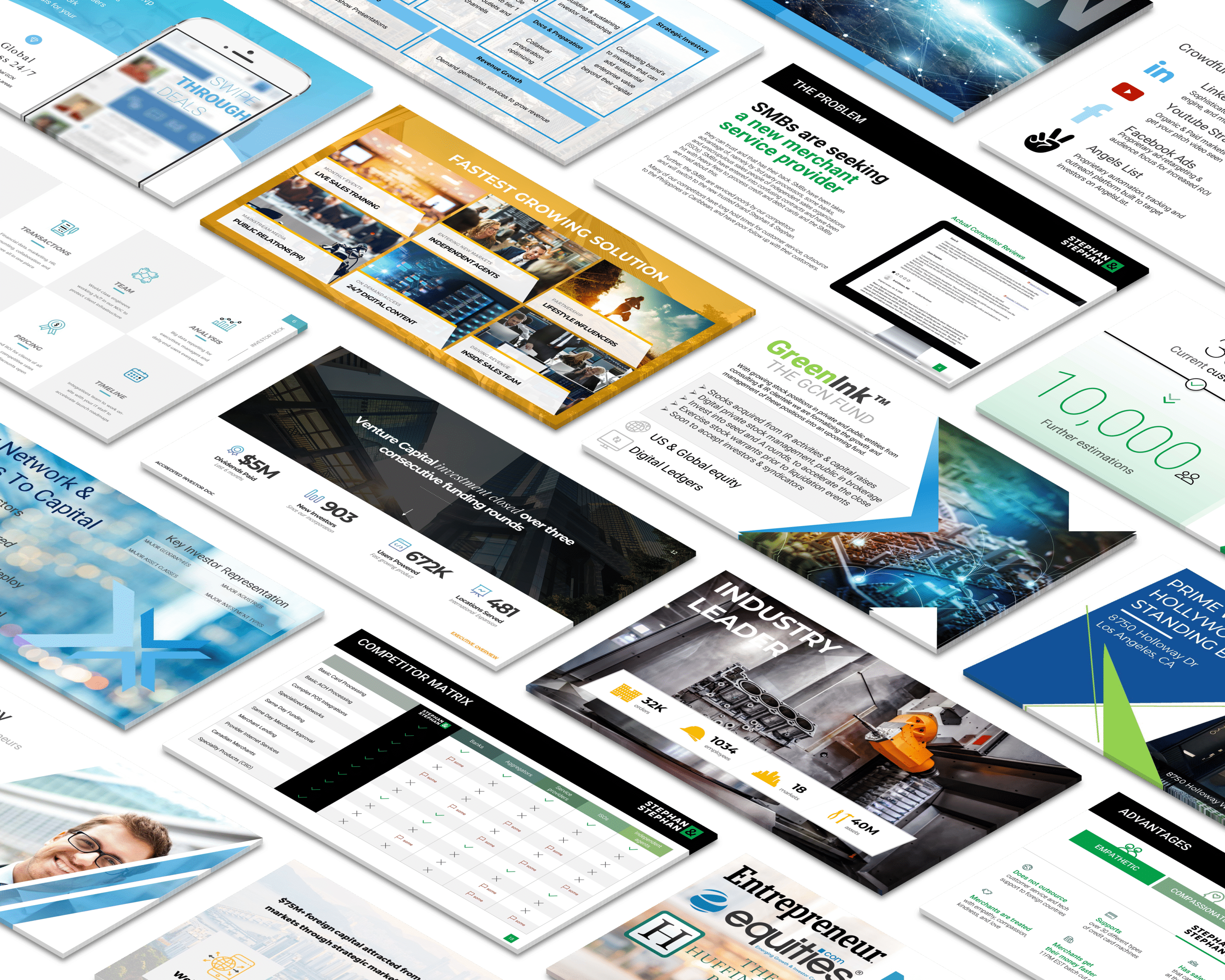 GCN EMP Investor Pitch Deck Design Solutions USA Global for Entrepreneurs Presenting Online or Live EMP Video Production Video Editing Video Marketing Services for Investors and Entrepreneurs